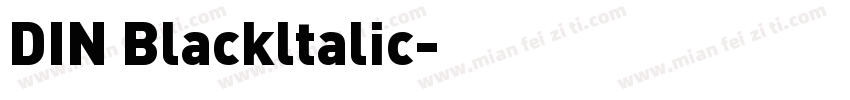 DIN Blackltalic字体转换